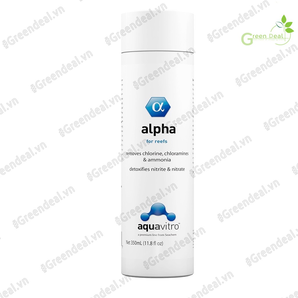 AQUAVITRO - Alpha For Reefs (Chai 350 ml) | Khử Clo/Amoniac hồ cá biển