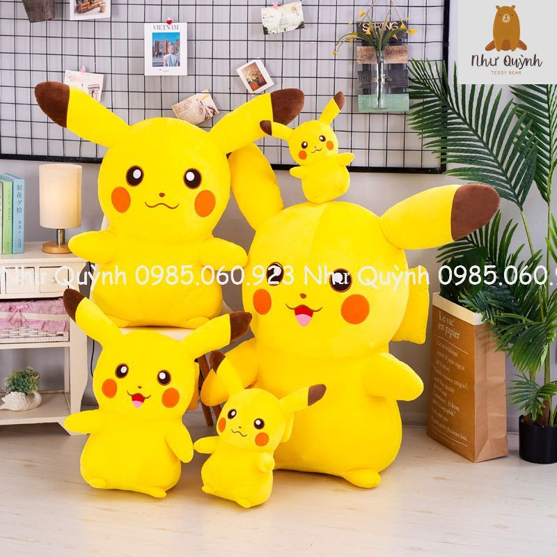 [HÀNG NHẬP KHẨU] GẤU BÔNG PIKACHU-GỐI ÔM PIKACHU-THÚ NHỒI BÔNG PIKACHU CAO CÂP