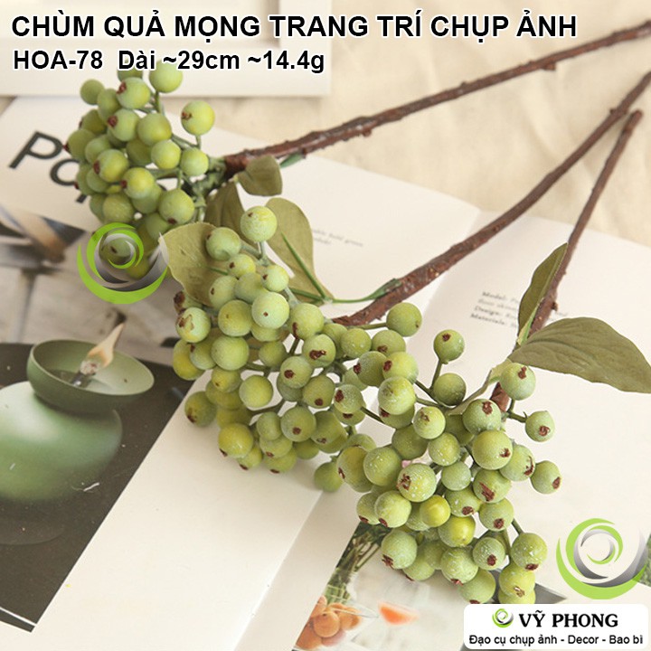 CHÙM QUẢ MỌNG TRANG TRÍ ĐÁM CƯỚI ĐẠO CỤ CHỤP ẢNH SẢN PHẨM INS HOA-78