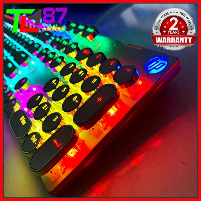 Bàn Phím Máy Vi Tính Laptop Chơi Game HP GK400Y LED 7 Màu RGB - Bàn phím Cơ Keyboard Gaming Có Dây