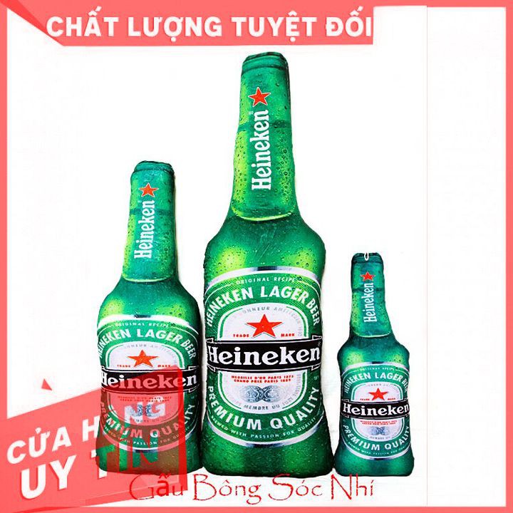 ⚡Flash Sale⚡ Gấu Bông Gối Ôm Hình Chai Bia Ken 75cm Cao Cấp