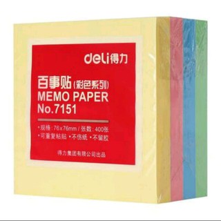 [sỉ ib] Giấy nhớ 4 màu Deli 7151