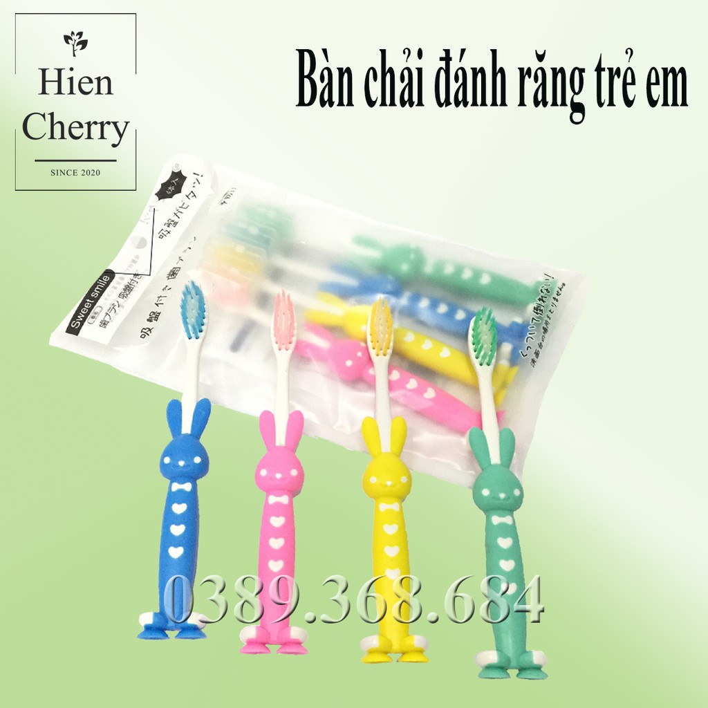 [SET 04 CHIẾC] Bàn chải đánh răng trẻ em hình gấu, hình thỏ xinh xắn