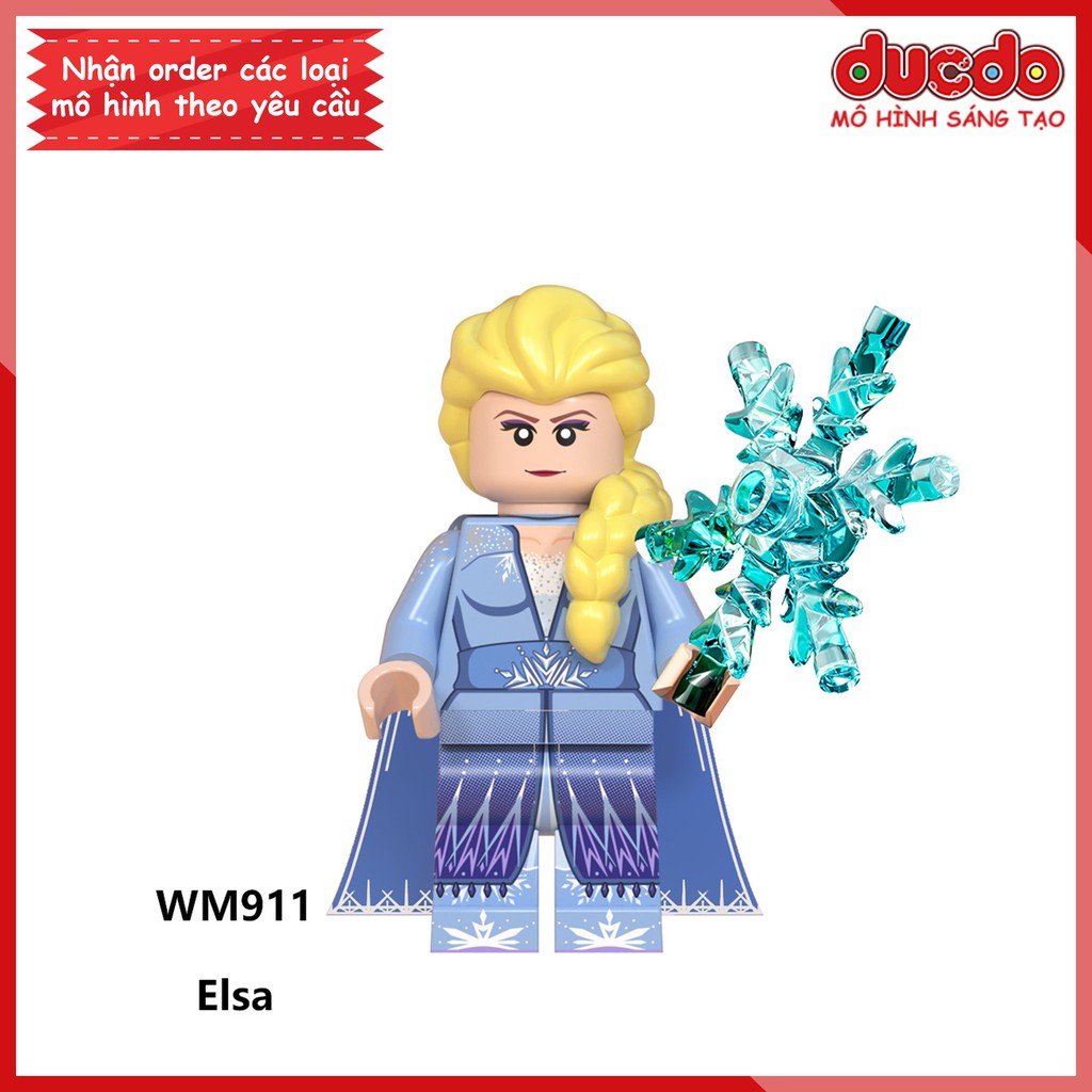 Minifigures các nhân vật trong Frozen 2 Elsa và Anna - Đồ chơi Lắp ghép Xếp hình Mô hình Mini WM WM6084