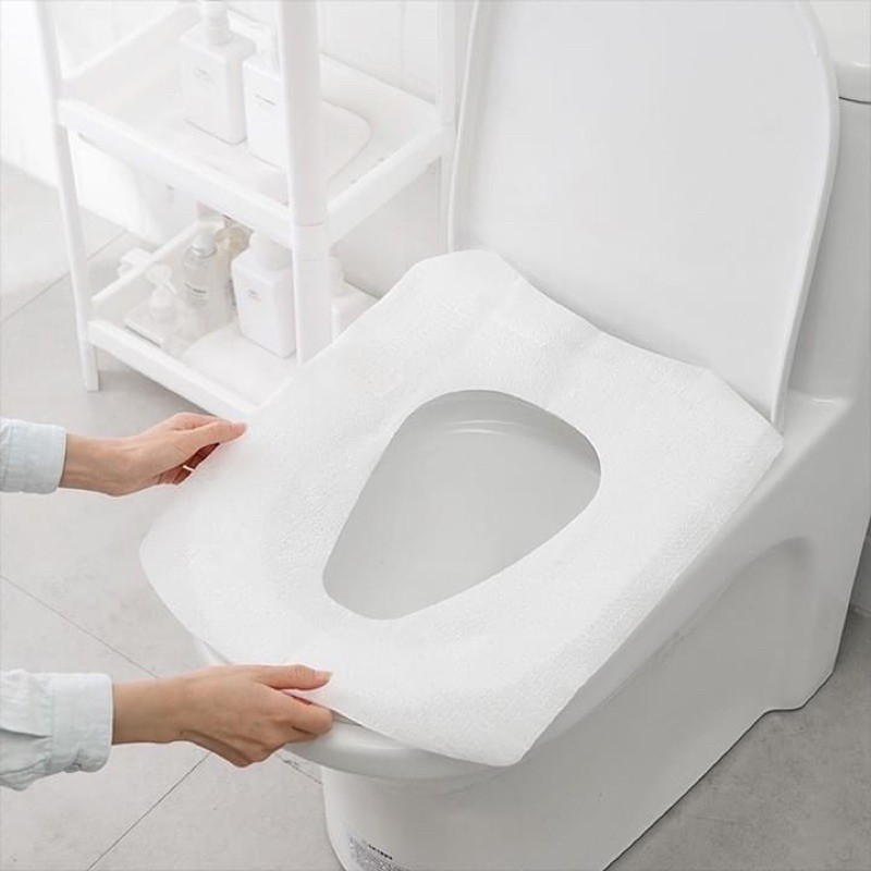 [ hàng Đức ] giấy lót bồn cầu toilet dùng 1 lần vệ sinh Sanft & Sicher goid 10 tờ