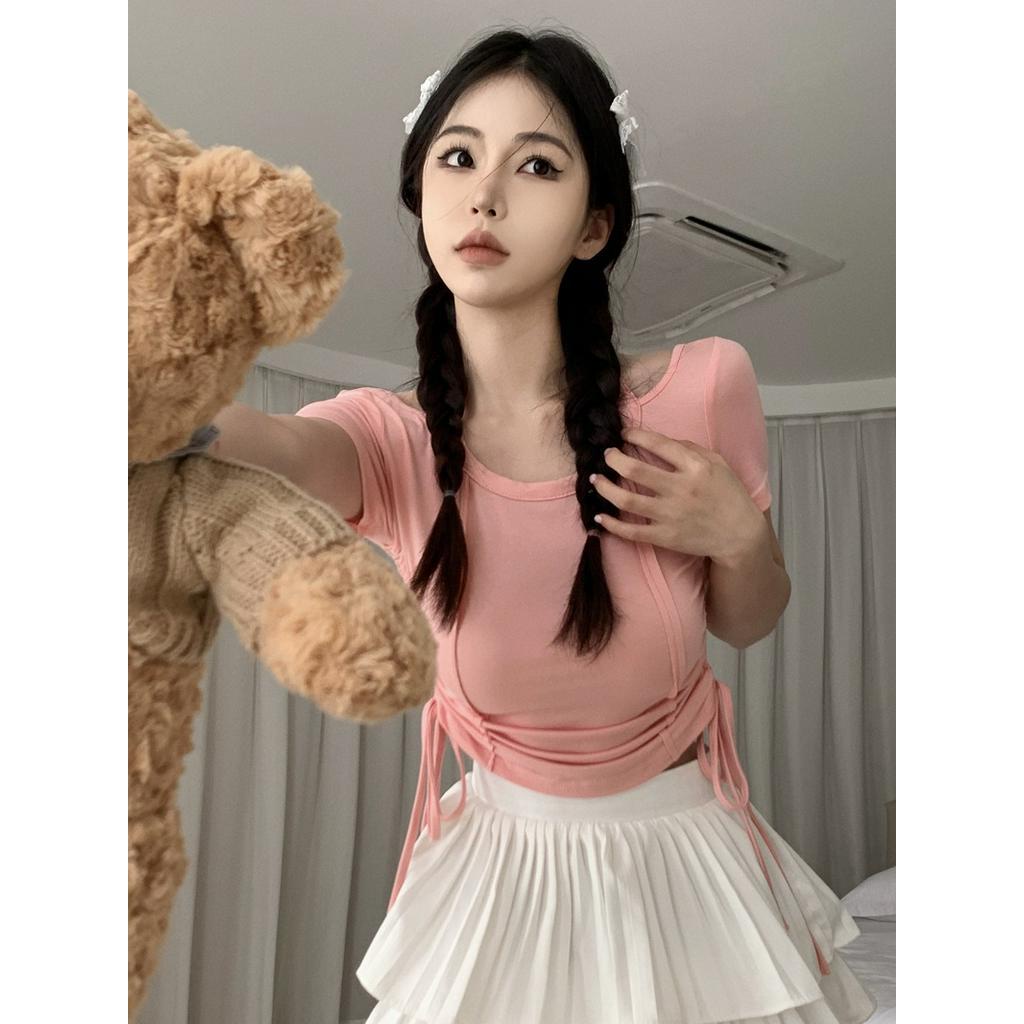 Áo Hai Dây Dáng Ôm Ngắn Tay Thời Trang Cho Nữ 63653