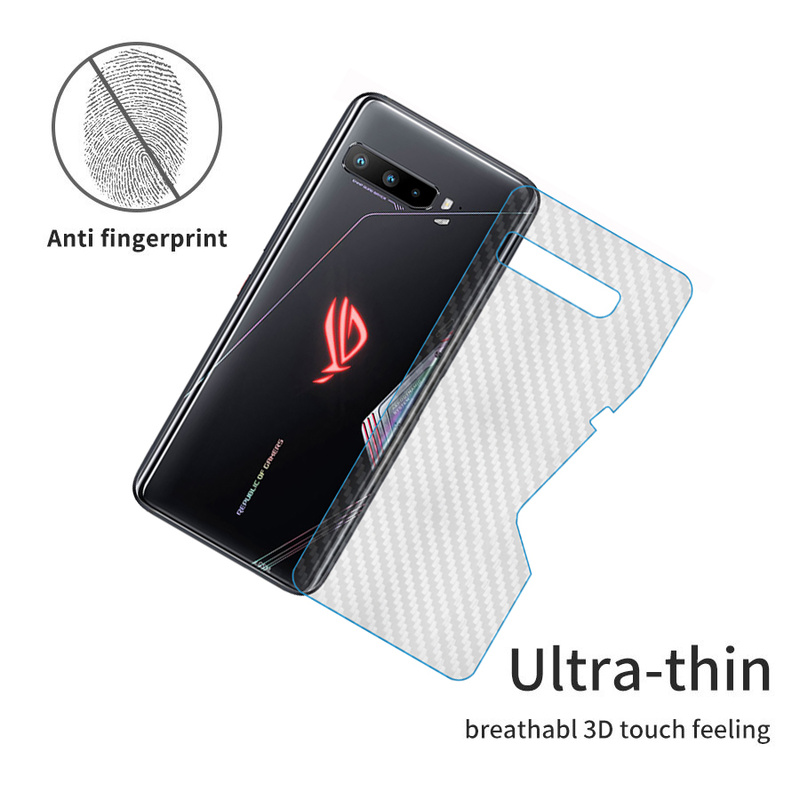 Miếng dán sợi carbon bảo vệ mặt lưng cao cấp cho điện thoại ASUS Rog Phone 5 5s Pro Ultimate 3 2