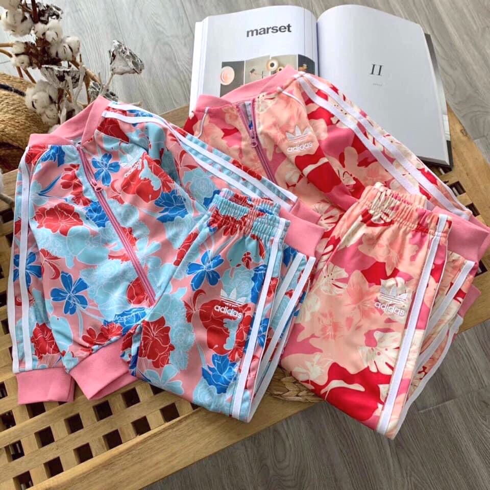 Set Adidas Cho Bé Gái. Bộ Thun Thể Thao Adidas Cho Bé Gái Hàng Quảng Châu Loại 1 Cao Cấp.