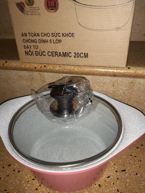 NỒI ĐÚC VÂN ĐÁ GREEN CÔK ĐÁY TỪ  20cm