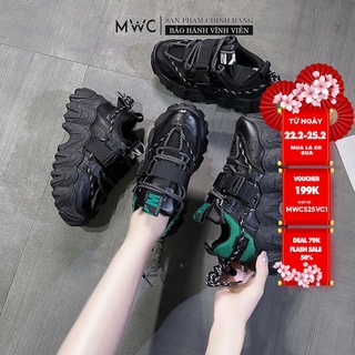 GIÀY THỂ THAO NỮ MWC - GIÀY THỂ THAO DA CỔ THẤP- GIÀY THỂ THAO ĐỘN ĐẾ - GIÀY THỂ THAO PHỐI MÀU CÁ TÍNH NUTT- 0493