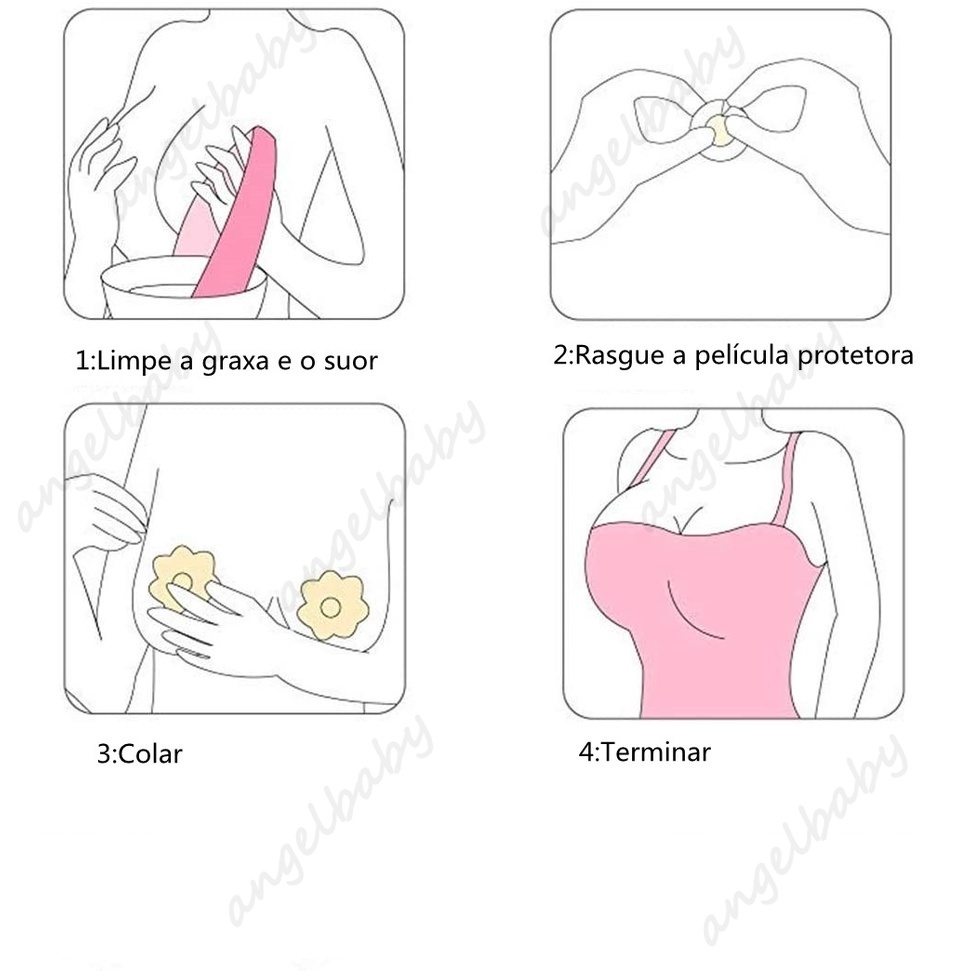 Miếng Dán Ngực Tàng Hình Có Miếng Dán Bảo Vệ Ngực Và Núm Vú Vô Hình