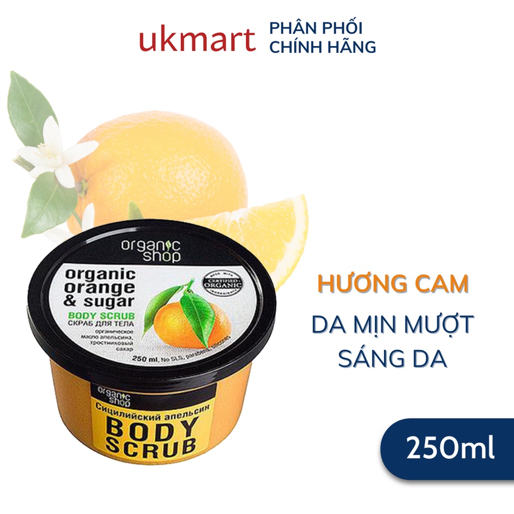 Tẩy Da Chết Toàn Thân Organic Shop Body Scrub 250ml Đủ Mùi Mẫu Mới 2022 | BigBuy360 - bigbuy360.vn