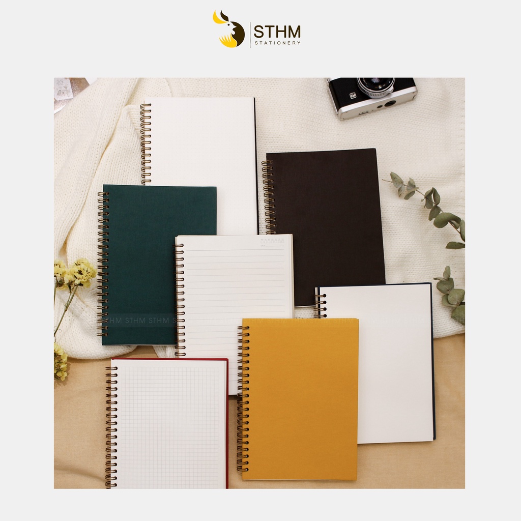 SỔ BÌA TRƠN CAO CẤP - MÀU TRUNG TÍNH - A5 - STHM stationery