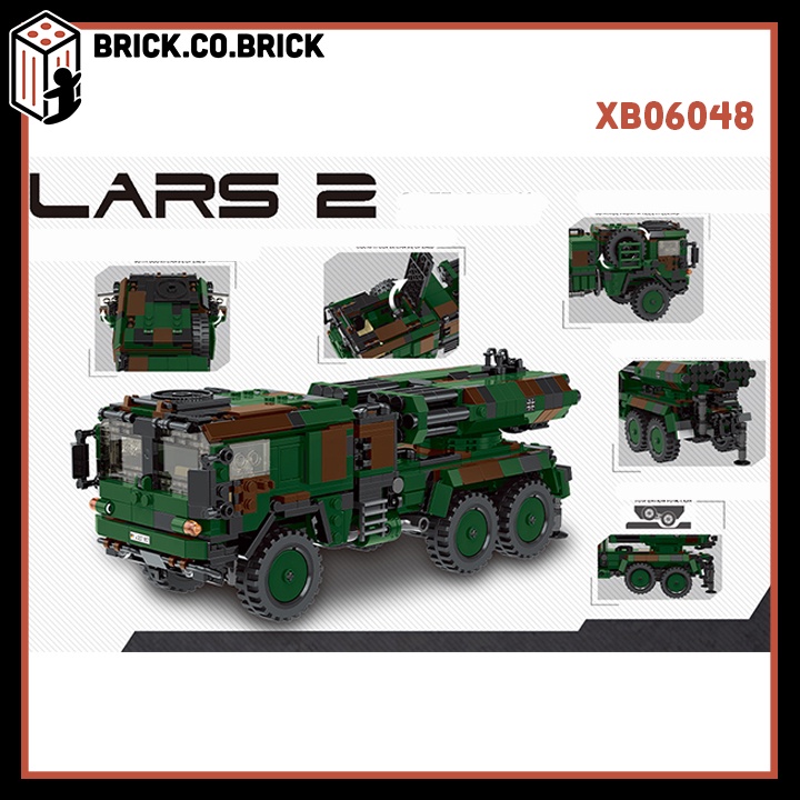 Xe Quân Sự Đức LKW Light Artillery Rocket System Mô Hình Lắp Ráp Xe Phóng Tn Lửa Hạng Nhẹ XB06048