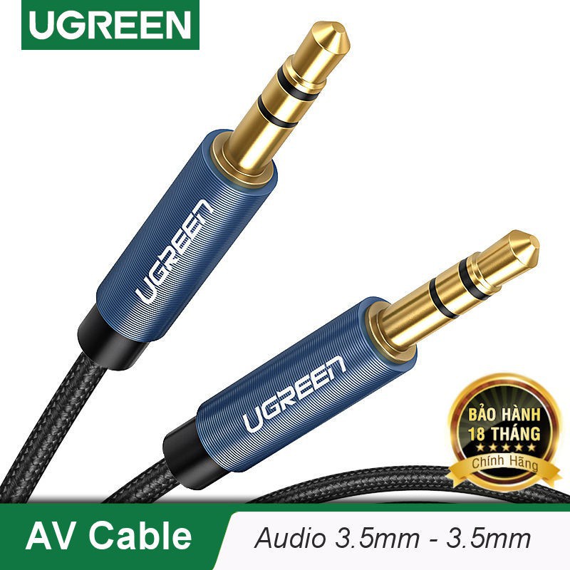 Ugreen 10685  - Cáp loa AUX 3.5mm dài 1m - 1,5m bọc dù cao cấp ✔HÀNG CHÍNH HÃNG✔
