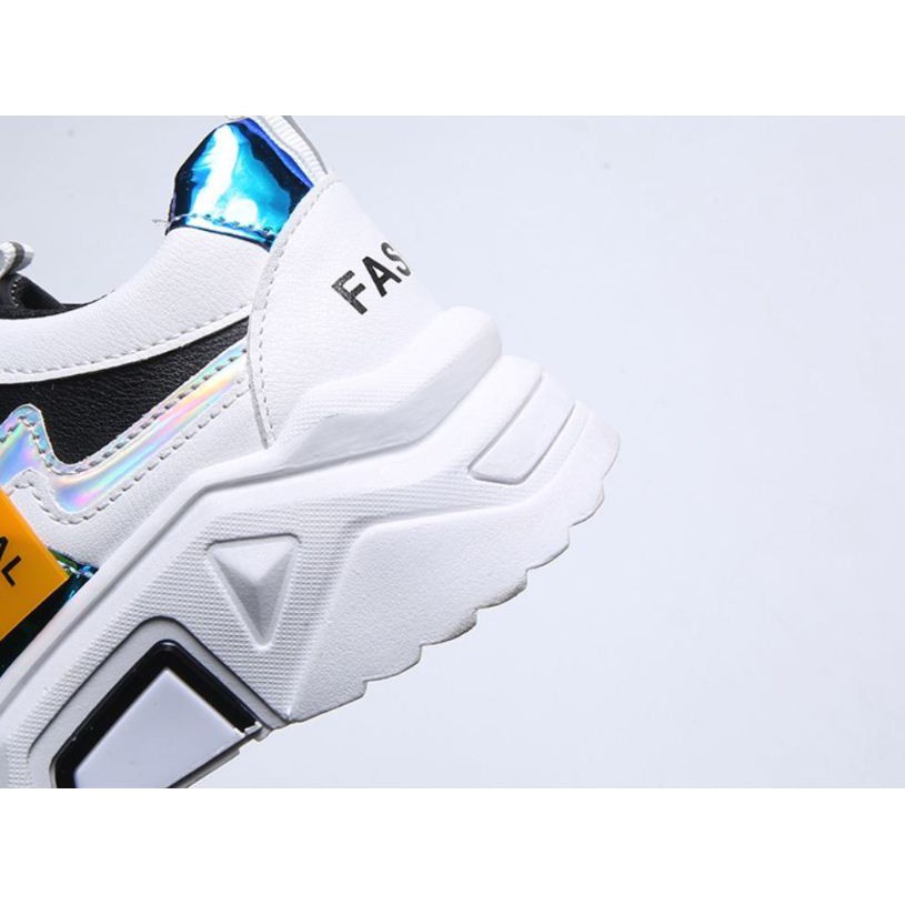 Giày thể thao sneaker nữ họa tiết tia chớp siêu Hot GN09 - đen