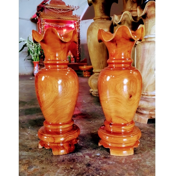 Lục bình gỗ tràm một đôi cao 30cm X 12cm