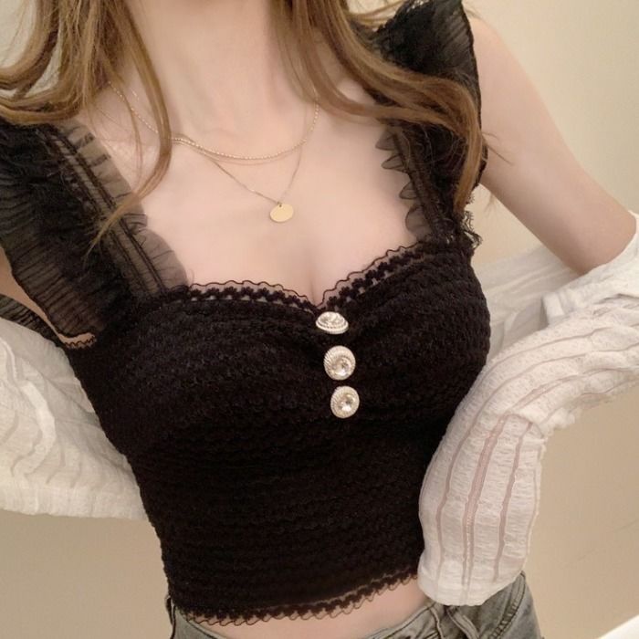 Áo Hai Dây Màu Trắng Thiết Kế Mới Thời Trang Mùa Hè Dành Cho Nữ