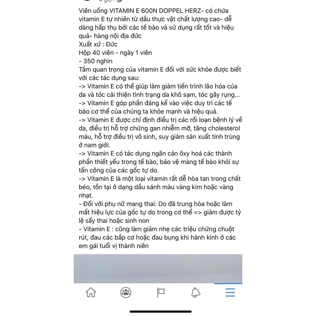 chăm sóc cơ thể VITAMIN E 600N DOPPEL HERZ