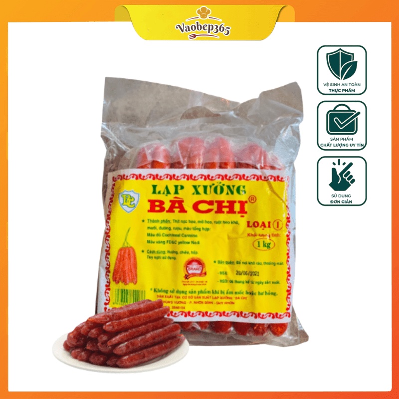 Lạp xưởng Bà Chị loại 1 làm nhân thập cẩm bánh trung thu, ăn kèm xôi, cuốn gỏi