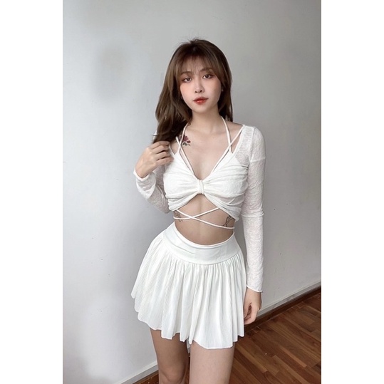 Set Ella // set áo croptop và chân váy