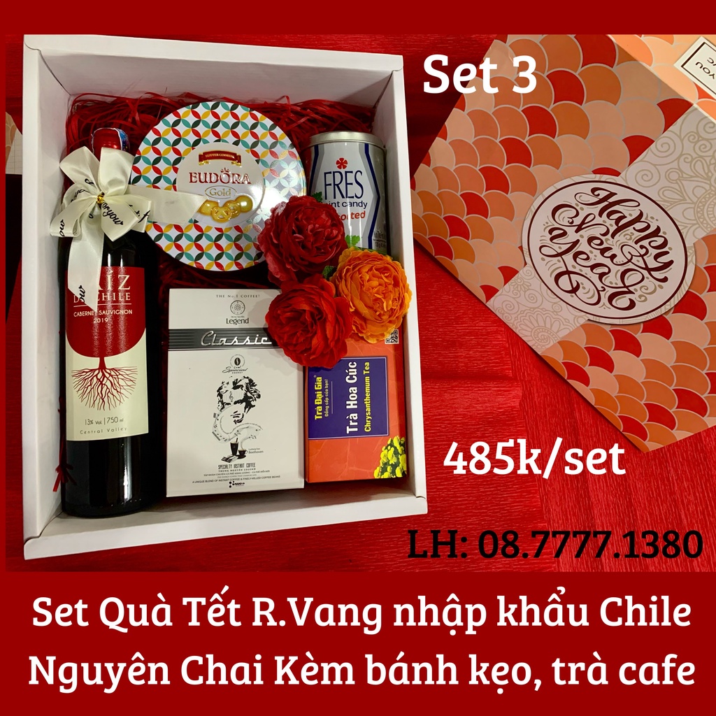 Hộp quà tết sang trọng kèm túi giấy, quà tết Vang nhập khẩu nguyên chai Chile |SHOPRUOUVANGUYTIN.STORE | BigBuy360 - bigbuy360.vn