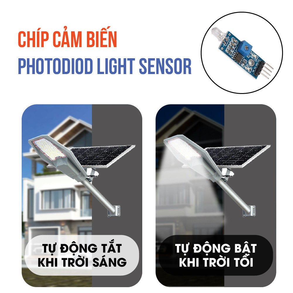 Đèn năng lượng mặt trời Army công suất 300W, Đèn chiếu sáng kho xưởng trang trại, Bảo hành 2 năm tiêu chuẩn IP67
