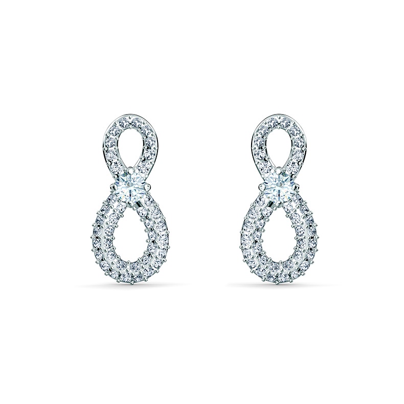 FREE SHIP Bông Tai Cá Tính Nữ Swarovski INFINITY Bất ngờ cuộc sống của bạn chỉ vì tình yêu của bạn Earrings Crystal FASHION Trang sức trang sức đeo THỜI TRANG