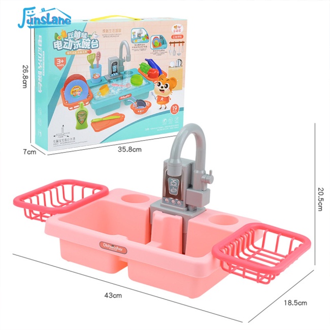 Bộ đồ chơi bồn rửa chén nhà bếp FUNSLANE tùy chọn màu sắc vui nhộn cho bé