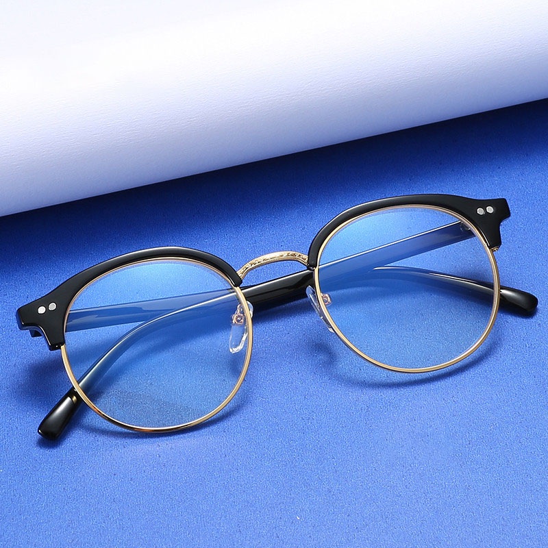 Gọng kính nam nữ Viendo hình tròn đổi màu chống ánh sáng xanh Hàn Quốc thời trang/cắt kính cận theo yêu cầu