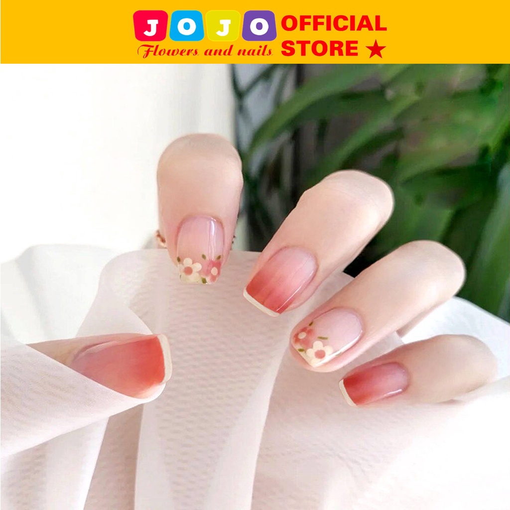 Set 24 móng tay giả Y24 thiết kế thời trang trẻ trung Jojo móng giả có keo dán nhiều mẫu mã đẹp