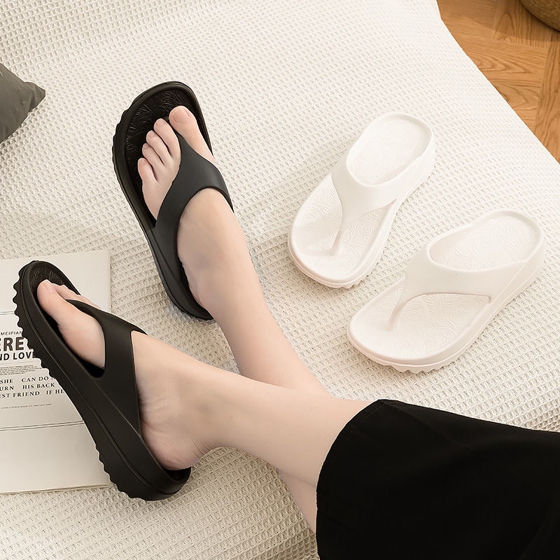 Dép Xỏ Ngón Đế Dày Chống Trượt Thời Trang Mùa Hè Hàn Quốc Có Size 36-44 Cho Nữ