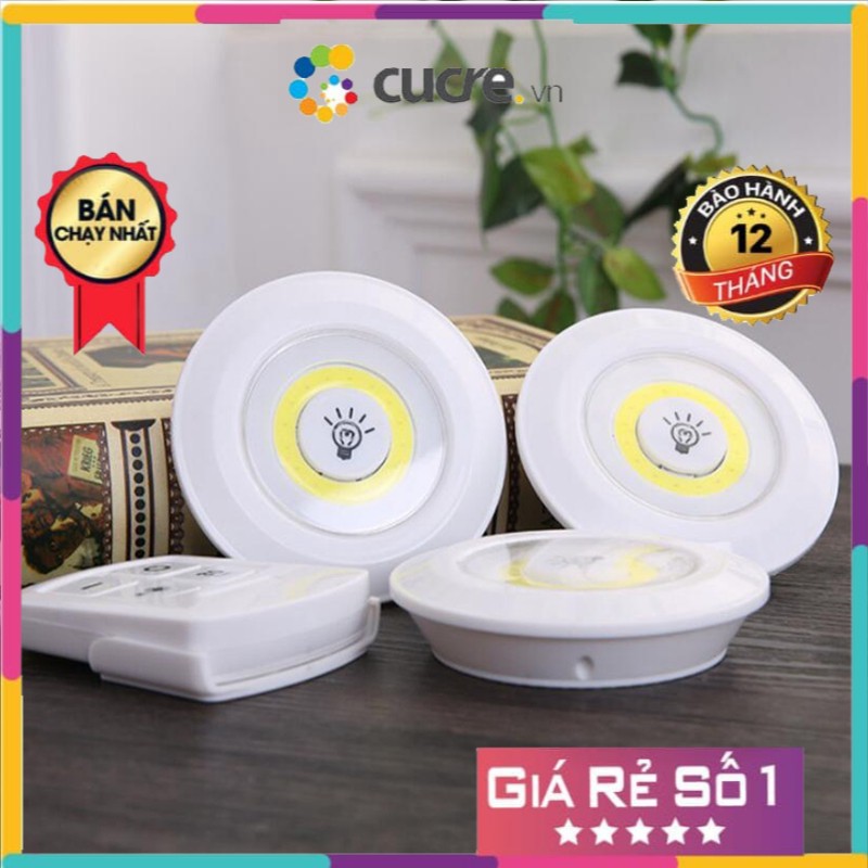 [SALE SỐC]Bộ 3 đèn LED mini gắn tường tủ, có điều khiển từ xa, có chức năng hẹn giờ tắt