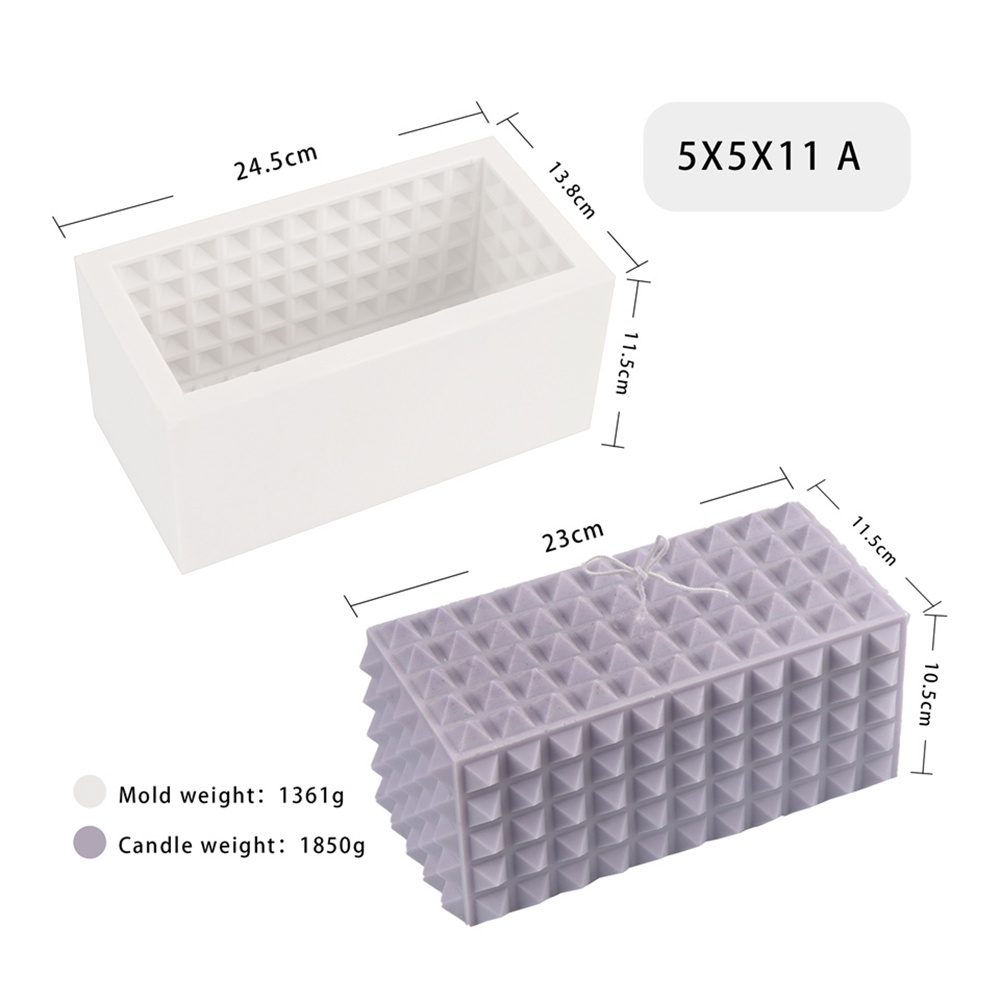 Khuôn Làm Nến Hình Kim Tự Tháp 3D Bằng Silicone Không Dính