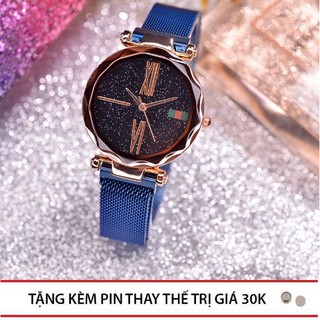 Đồng Hồ Nữ Chất Liệu Dây Thép Lụa Thiết Kế Khóa Nam Châm