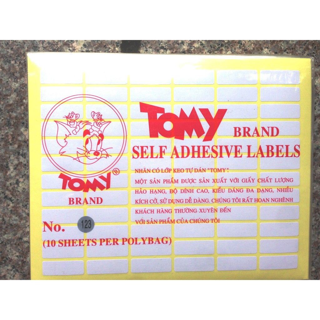 Giấy decal tomy A5 - các mã hình chữ nhật ٩۶