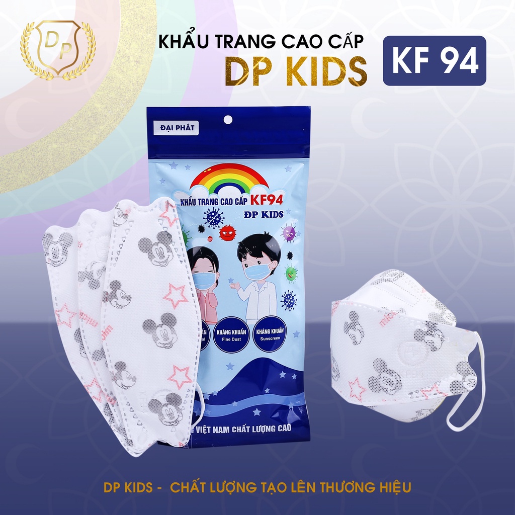 Khẩu Trang 4D Cho Bé Bịch 10 Cái Tiêu Chuẩn Kf94