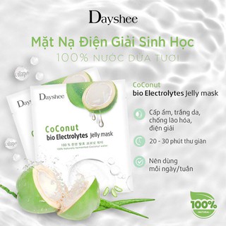 Mặt Nạ 🌴𝓕𝓡𝓔𝓔𝓢𝓗𝓘𝓟🌴 Hộp 5 Miếng Mặt Nạ Dừa Coconut Bio Electrolytes Jelly Mask | Dayshee Jelly Mask