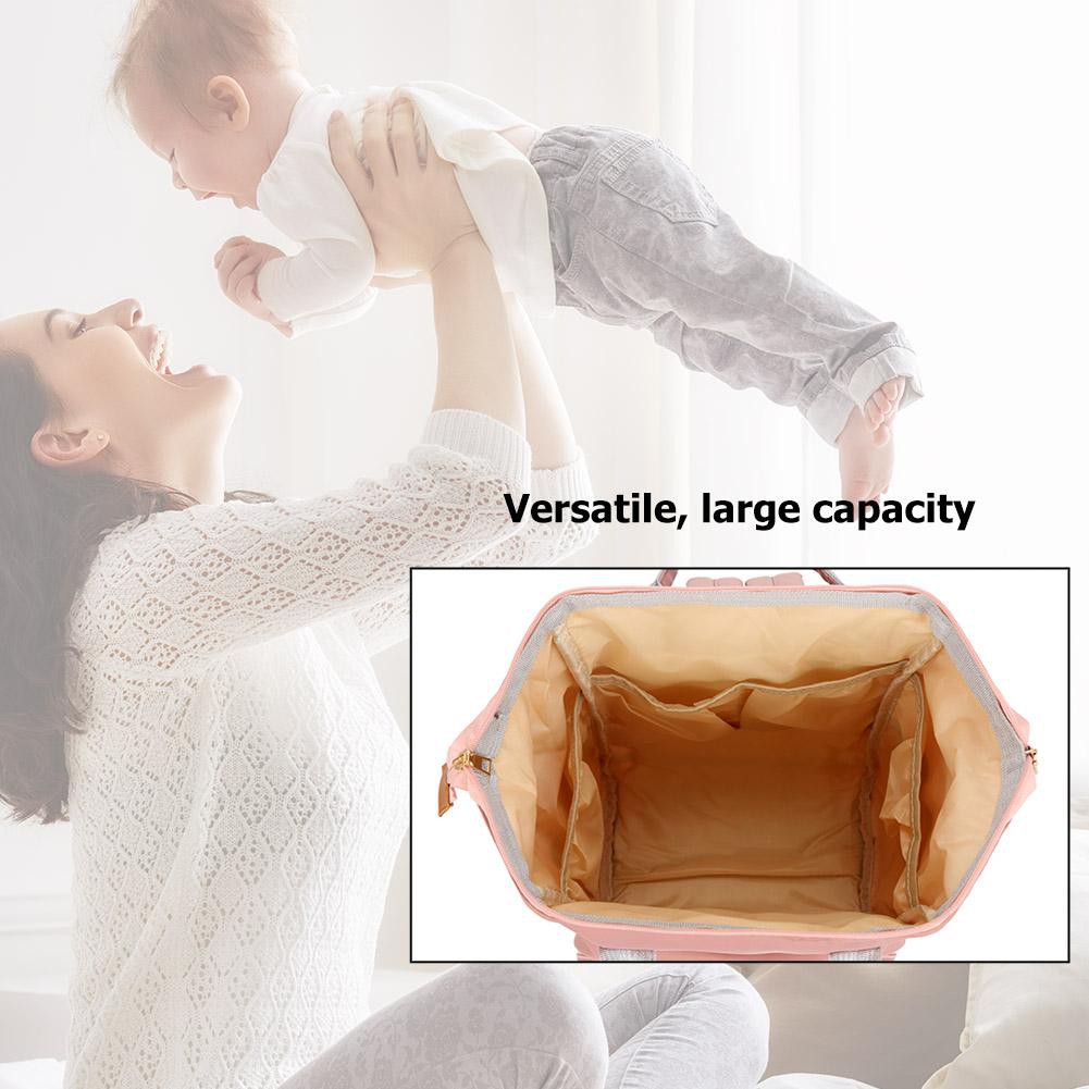 Balo đựng bình sữa màu trơn có tay cầm kích thước lớn chất liệu nylon tiện dụng cho mẹ bỉm sữa khi đi du lịch