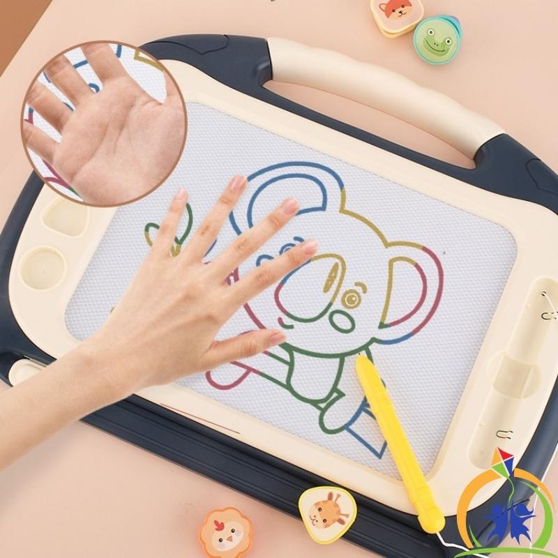 Bảng vẽ tự xóa cho bé loại to, Bảng viết tự xóa từ tính đồ chơi thông minh cho bé trai, bé gái GenKids