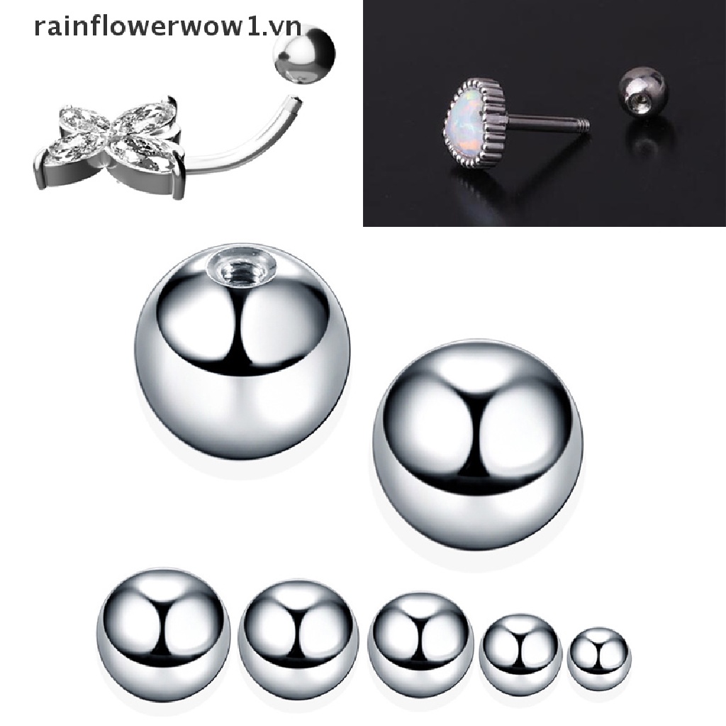 Bộ 50 Hạt Tròn Bằng Thép Không Gỉ Thời Trang