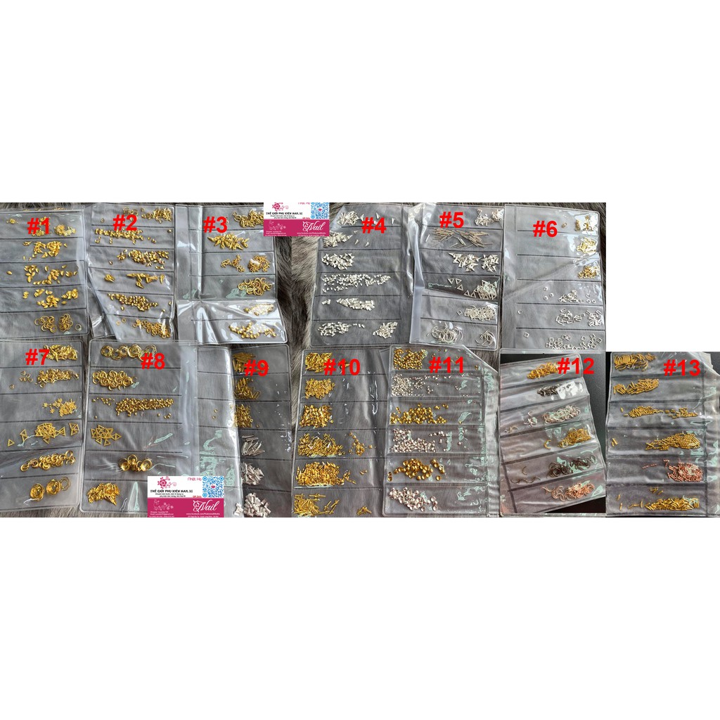 Phụ Kiện Charm Trang Trí Móng Nghệ Thuật Nhiều Hình Dáng - Lẻ 1 Túi
