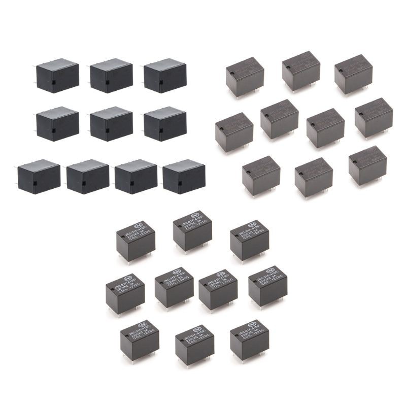 ONE  10pcs JRC-21F 4100 DC Mini Power Relay 6-pin PCB Mount Circuit Board Relays 3V 5V 12V