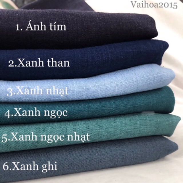 Linen Xước gân mềm rủ { MÀU CHUẨN } – Thêu tay, quần áo, chăn ga gối, rèm cửa, phông chụp ảnh