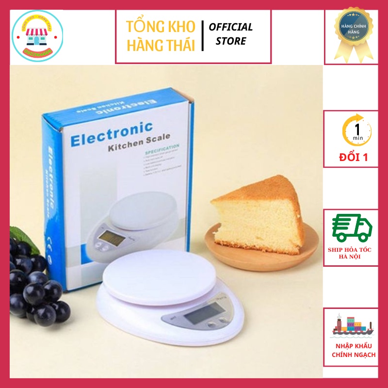 Cân Tiểu Ly Điện Tử Nhà Bếp Mini Định Lượng 1g - 5Kg Làm Bánh Độ Chính Xác Cao Tặng Kèm 2 Pin AAA ( sp336)