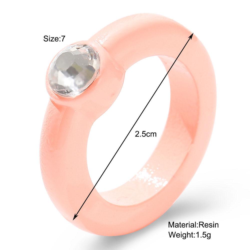 Nhẫn Hàn Quốc Cho Nữ|Nhựa Acrylic Màu Sắc.Trang Sức Thời Trang