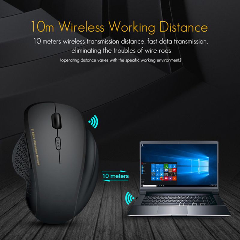 lucky* 2.4G USB Wireless Mouse Three-gear Adjustable DPI 6 Button Gaming Silent Mouse
