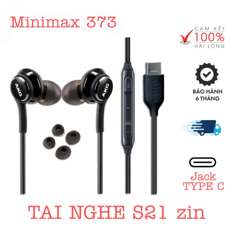Tai Nghe SS S20 chuẩn zin nhà máy với jack cắm type C - tặng đèn led usb siêu cute