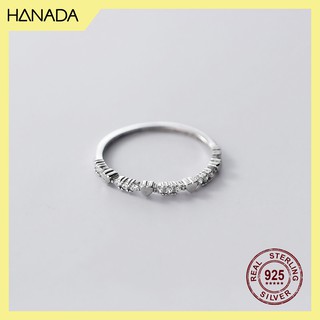 Nhẫn Bạc 925 Hanada Tim Và Đá 0642