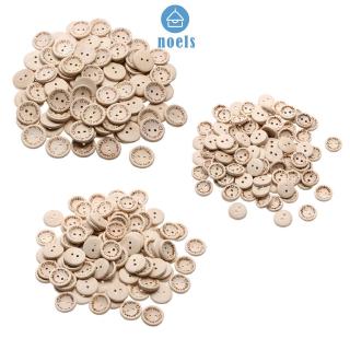 Set 100 Nút Gỗ Hình Trái Tim Làm Đồ Thủ Công